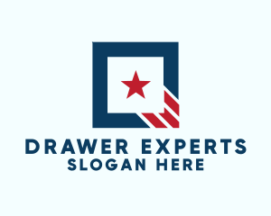 Stars And Stripes Square logo design