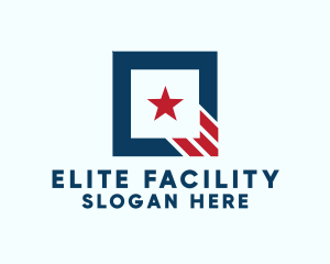 Stars And Stripes Square logo design