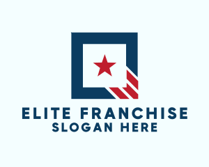 Stars And Stripes Square logo design