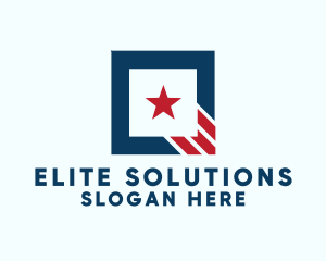 Stars And Stripes Square logo design