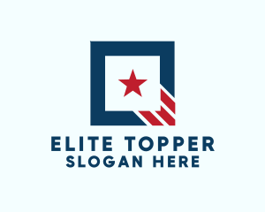 Stars And Stripes Square logo design