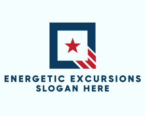 Stars And Stripes Square logo design