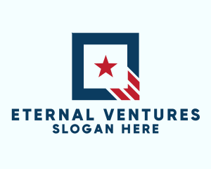 Stars And Stripes Square logo design