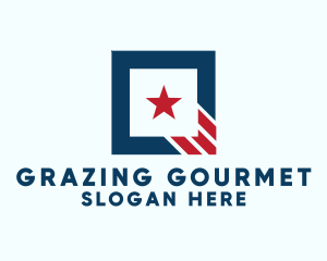 Stars And Stripes Square logo design