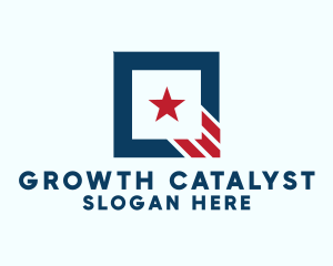 Stars And Stripes Square logo design