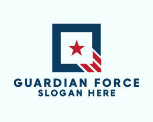 Stars And Stripes Square logo design