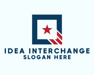 Stars And Stripes Square logo design