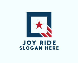 Stars And Stripes Square logo design