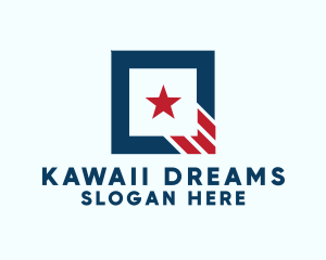 Stars And Stripes Square logo design