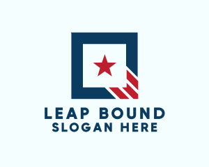 Stars And Stripes Square logo design