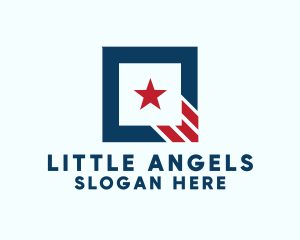 Stars And Stripes Square logo design