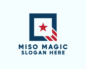 Stars And Stripes Square logo design