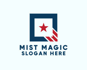 Stars And Stripes Square logo design