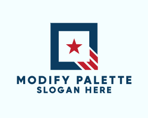 Stars And Stripes Square logo design