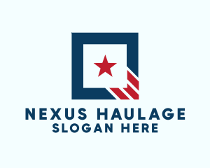 Stars And Stripes Square logo design