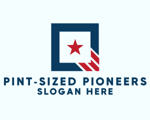 Stars And Stripes Square logo design