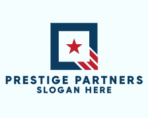 Stars And Stripes Square logo design