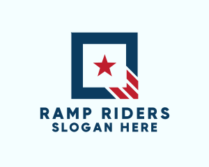 Stars And Stripes Square logo design