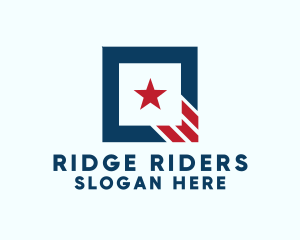 Stars And Stripes Square logo design