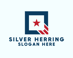 Stars And Stripes Square logo design