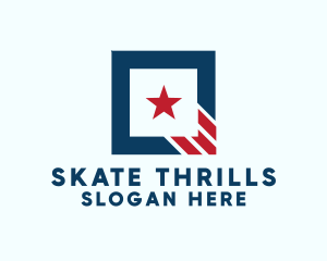 Stars And Stripes Square logo design