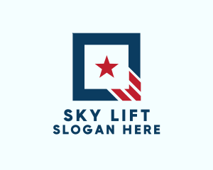 Stars And Stripes Square logo design