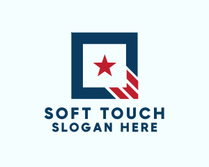 Stars And Stripes Square logo design