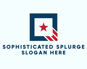 Stars And Stripes Square logo design