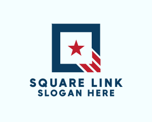 Stars And Stripes Square logo design