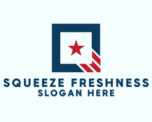 Stars And Stripes Square logo design