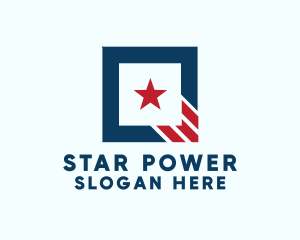 Stars And Stripes Square logo design