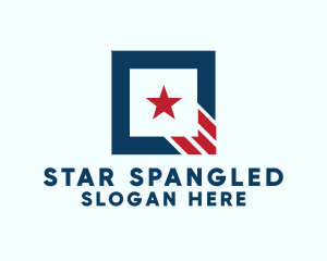 Stars And Stripes Square logo design