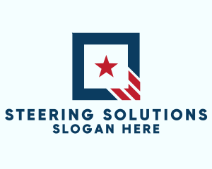 Stars And Stripes Square logo design