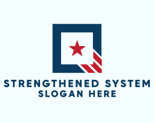 Stars And Stripes Square logo design