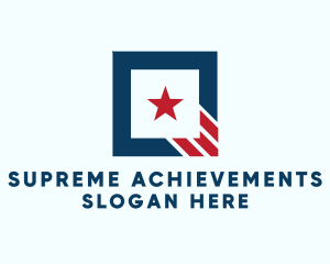 Stars And Stripes Square logo design