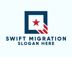 Stars And Stripes Square logo design