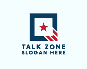 Stars And Stripes Square logo design