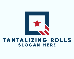 Stars And Stripes Square logo design