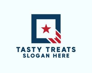 Stars And Stripes Square logo design