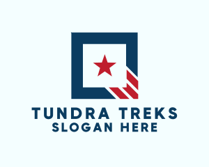 Stars And Stripes Square logo design