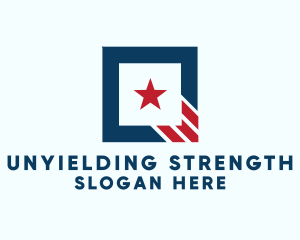 Stars And Stripes Square logo design