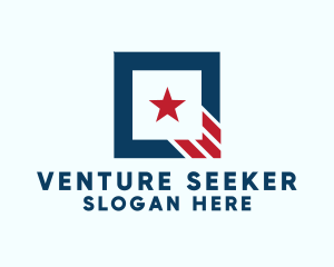 Stars And Stripes Square logo design