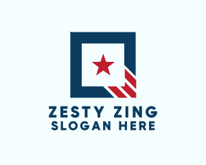 Stars And Stripes Square logo design