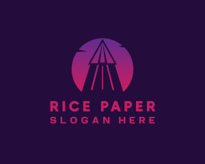 Paper Airplane Travel logo design