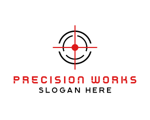 Target Crosshair Shooter logo design