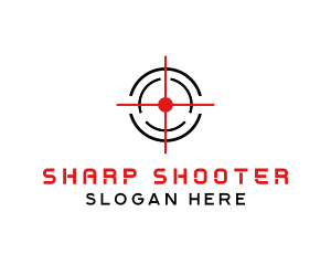 Target Crosshair Shooter logo design