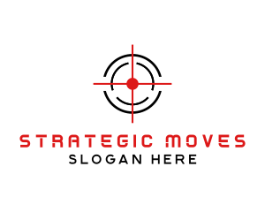 Target Crosshair Shooter logo design
