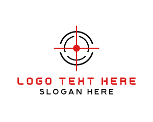 Shooter - Target Crosshair Shooter logo design