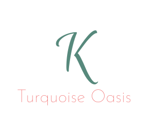 Elegant Turquoise Letter K logo