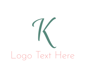 Sleek - Elegant Turquoise Letter K logo design